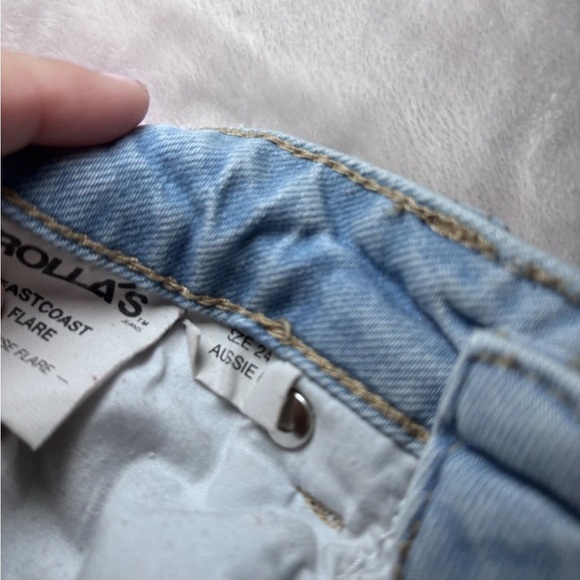 ROLLA'S Soft Blue Flare Jeans - Picture 6 of 8